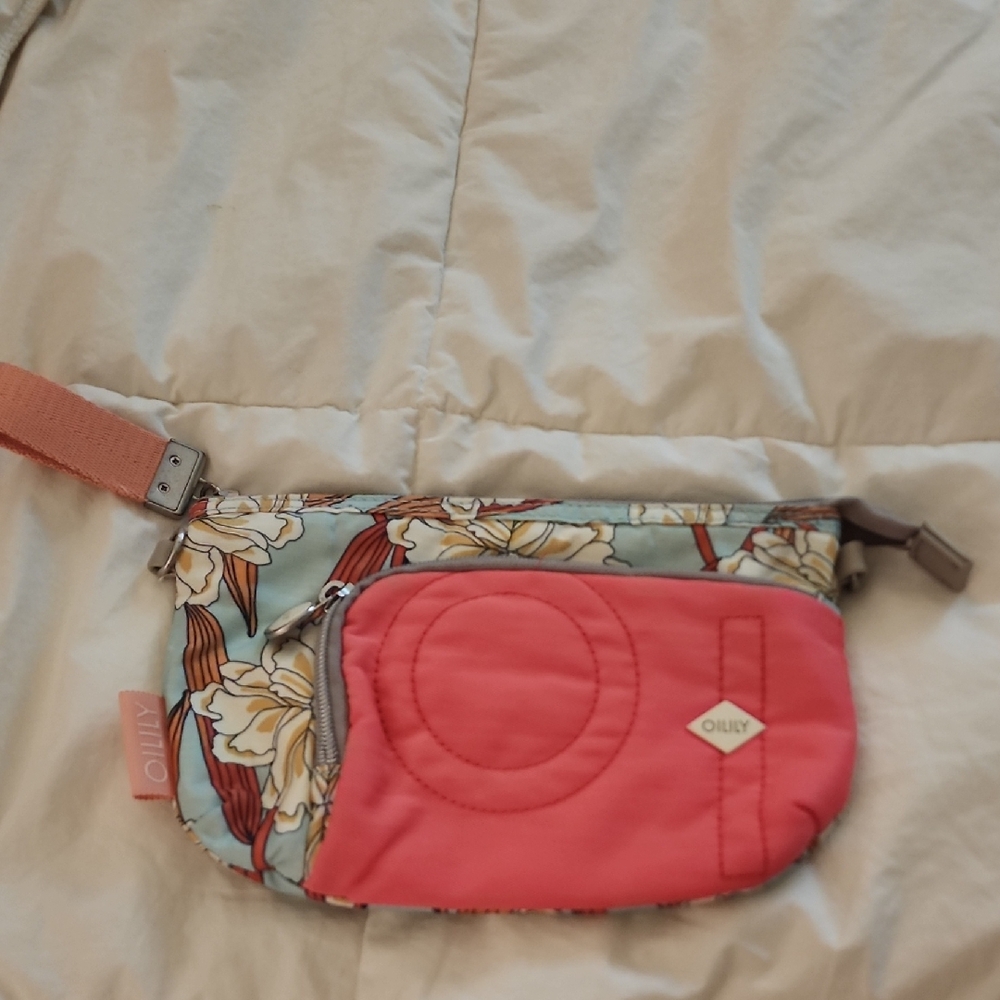 Oilily Pink and Cream Bag Set with Adjustable Straps